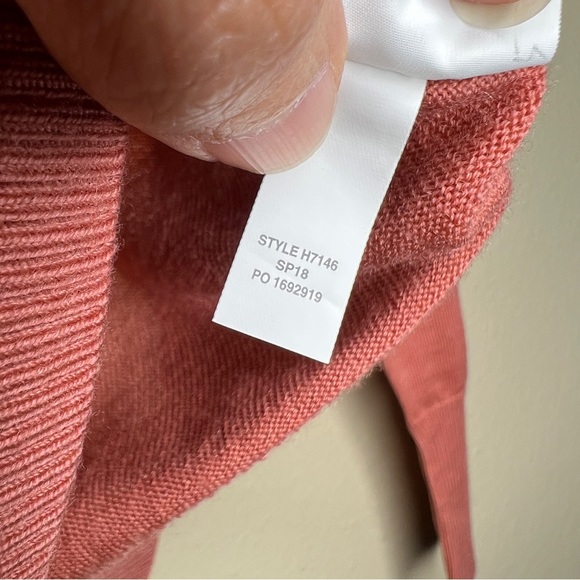 J CREW Merino Wool Wrap Sweater - Coral Rose - H715 - Sz XXS - Picture 8 of 9